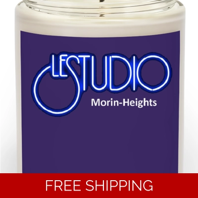 Custom Scented Candle Le Studio white & Blue Logo MH